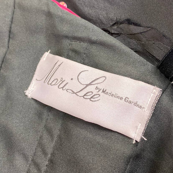 Mori Lee Pink and Black Maxi Dress - Picture 10 of 11